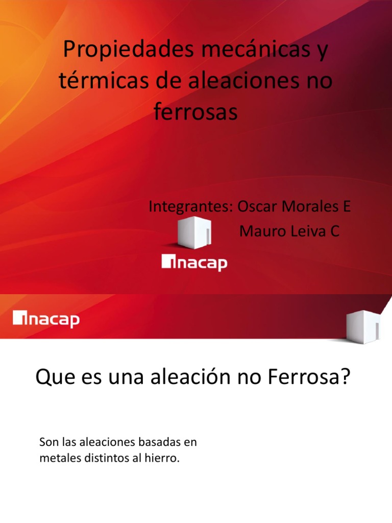 Power Point Aleaciones No Ferrosas | PDF | Cobre | Aleación