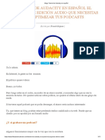 Cómo grabar y editar podcasts con Audacity