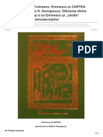 Ziaristionline.ro-profesor Theodor Codreanu Eminescu Şi CARTEA Pornind de La Ediţia N Georgescu Diferenţa Dintre CARTEA