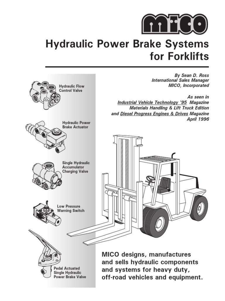 Mico Hydraulic Power Brake Systems for Forklifts Brake Turbocharger