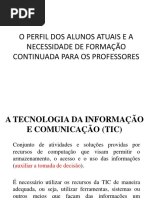 o Perfil Dos Alunos Atuais e a Necessidade