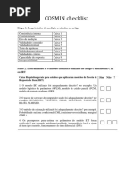 COSMIN Checklist [Tradução]