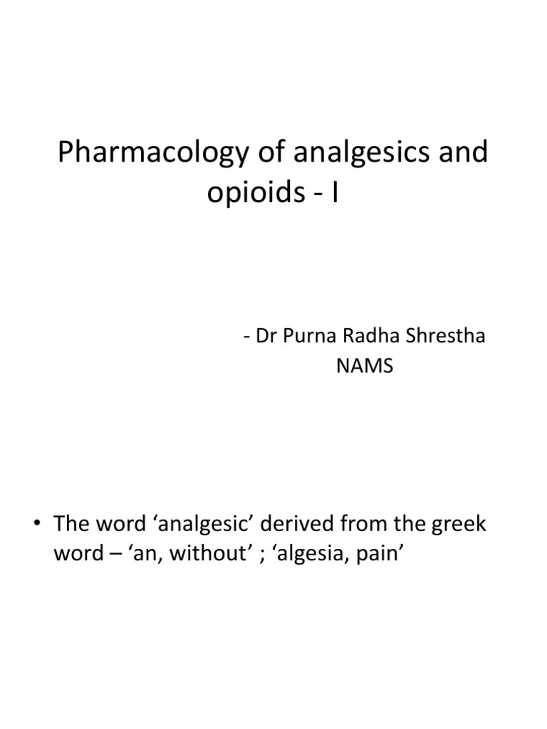 Analgesics N Opioids-I | PDF | Analgesic | Nonsteroidal Anti ...