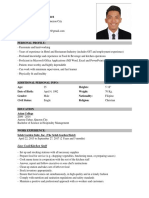 Jerome Marquez resume hospitality