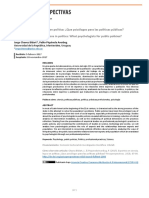 Psicólogos y políticas públicas: expertos en ciencia, legos en política