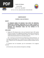 Barangay Council Committee Report Format Sample | PDF | Government