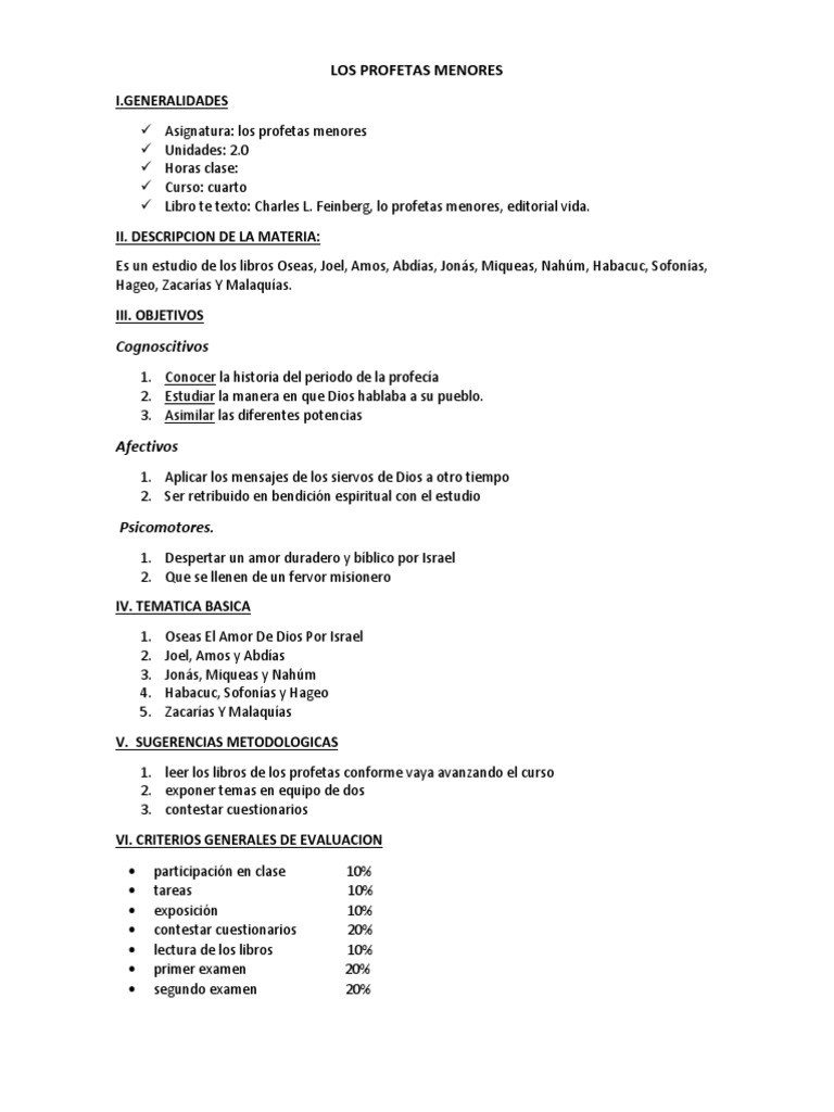 Estudio de los Profetas Menores | PDF | Doce profetas menores | Profecía
