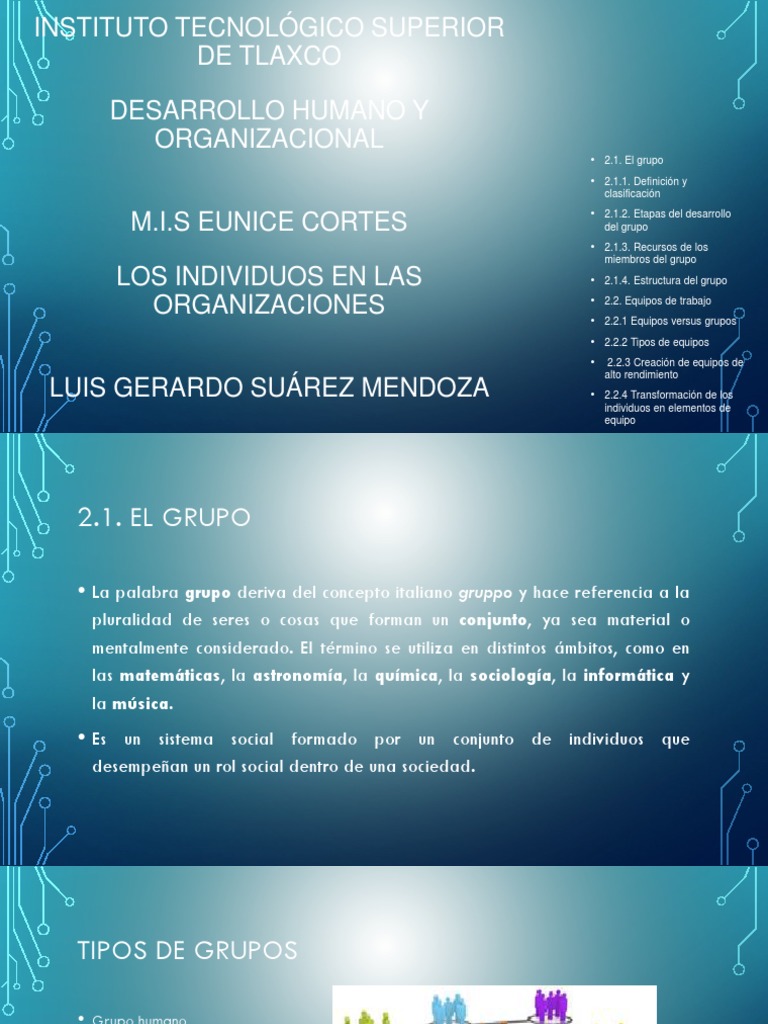 Grupos y Equipos en Organizaciones | PDF | Sociedad | Grupo de trabajo