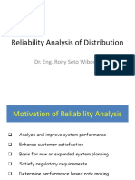 Reliability Analysis of Distribution: Dr. Eng. Rony Seto Wibowo