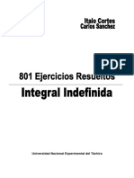 801 Ejercicios Resueltos de Integral Indefinida - Italo Cortes.pdf