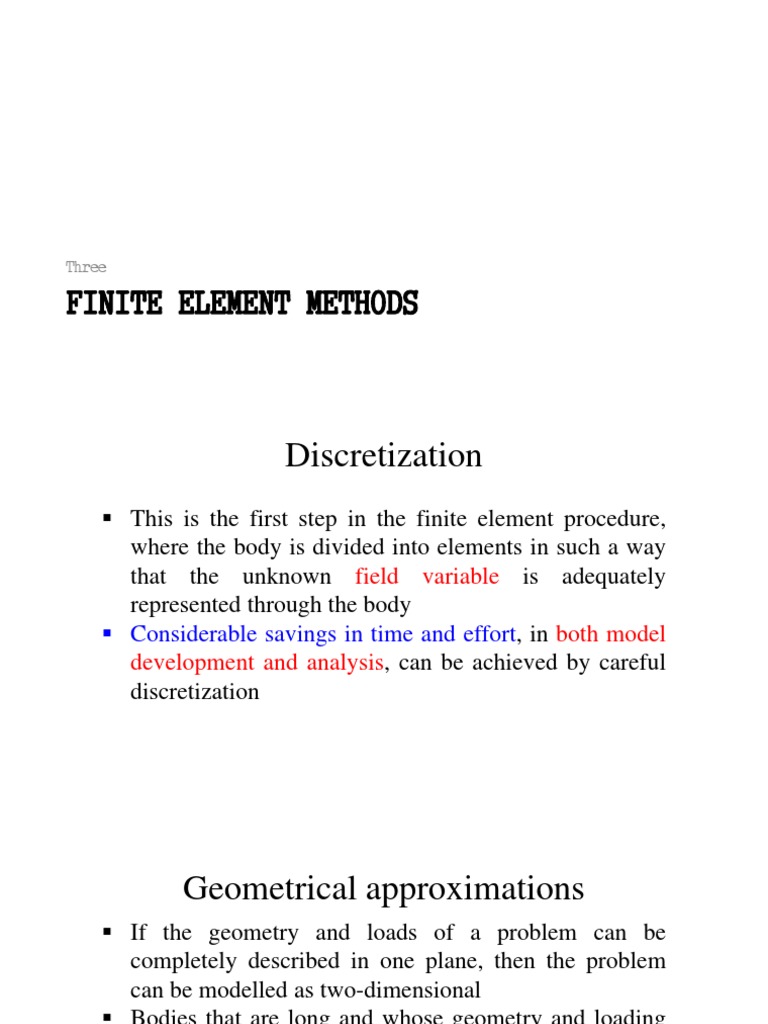 Finite Element Methods: Three | PDF | Finite Element Method | Matrix ...