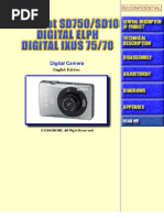 Download CANON PowerShot SD10 PowerShot SD750 Digital Elph Digital Ixus 70 75 Service Manual - NO PARTS LIST by co5053 SN37307738 doc pdf