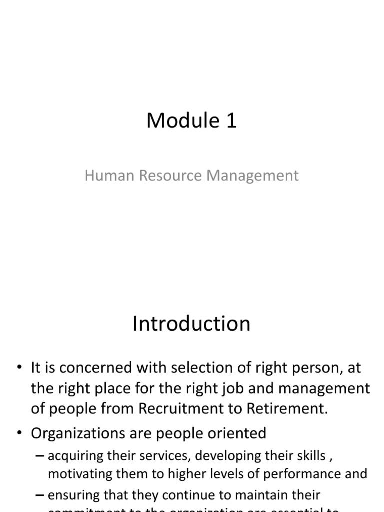 VTU MBA Human Resource Management Notes | PDF | Human Resource ...