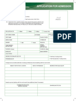 Application For Admission: de La Salle University