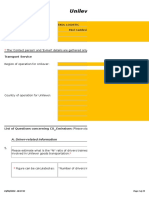 Aerodynamics Driver Training Questionnaire