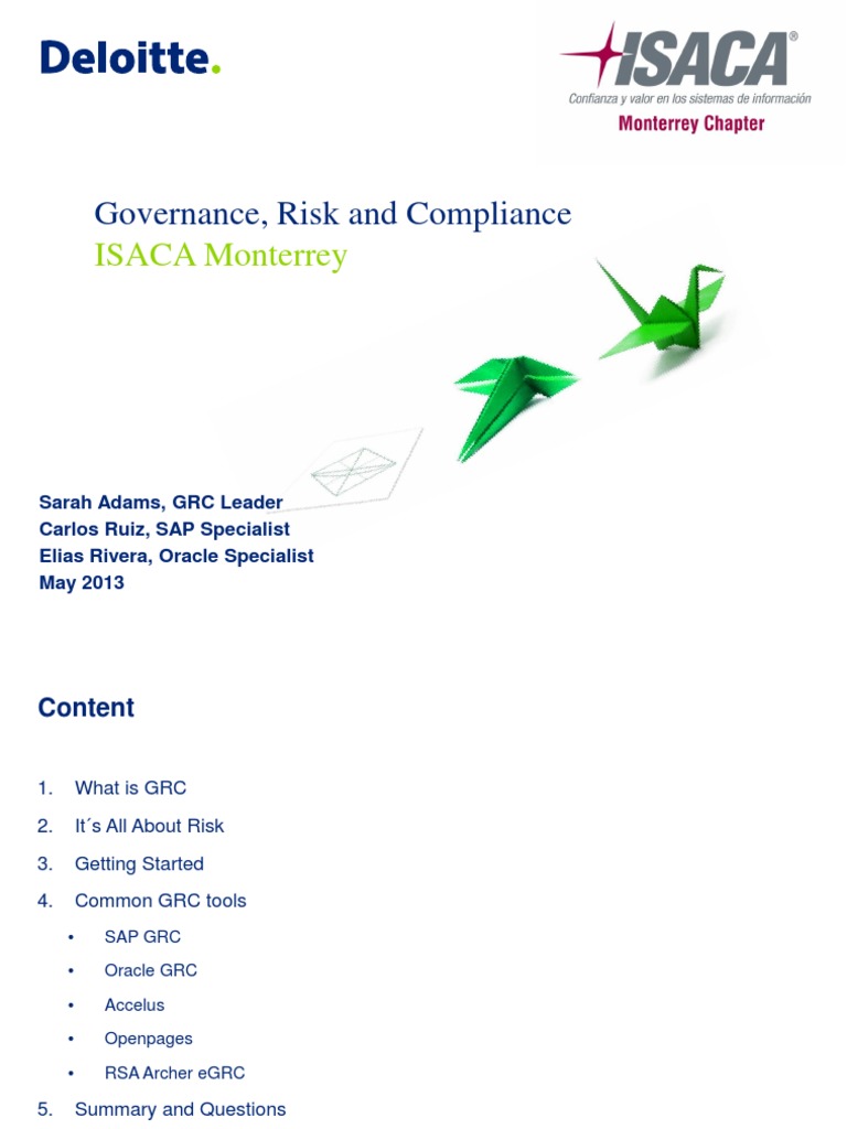 Governance Risk and Compliance PDF | PDF | Internal Control | Audit