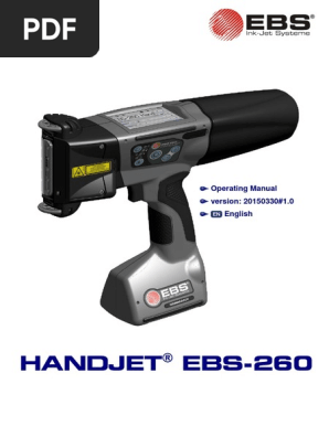 Ebs 260 Manual Handjet Portable Printer Users Pdf Laser Printer Computing