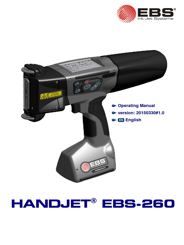 Ebs 260 Manual Handjet Portable Printer Users | PDF | Laser | Printer ...