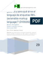 DV00202A Que Es y para Que Sirve Lenguaje XML Markup Language PDF