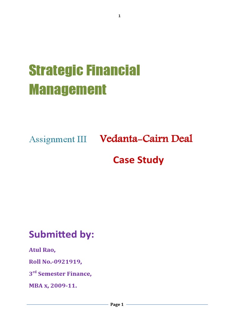 Vedanta Case Study | PDF | Economies | Business