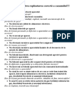 Instrucţiune Pentru Exploatarea Corectă A Cazanului