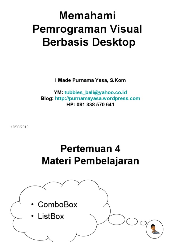 Perbedaan ListBox dan ComboBox VB | PDF | Griya & Taman | Seni