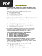 Part 1 Critical Thinking Test