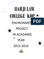Shahji Law College Kop.: Environment Project in Acadamic Year 2015-2016