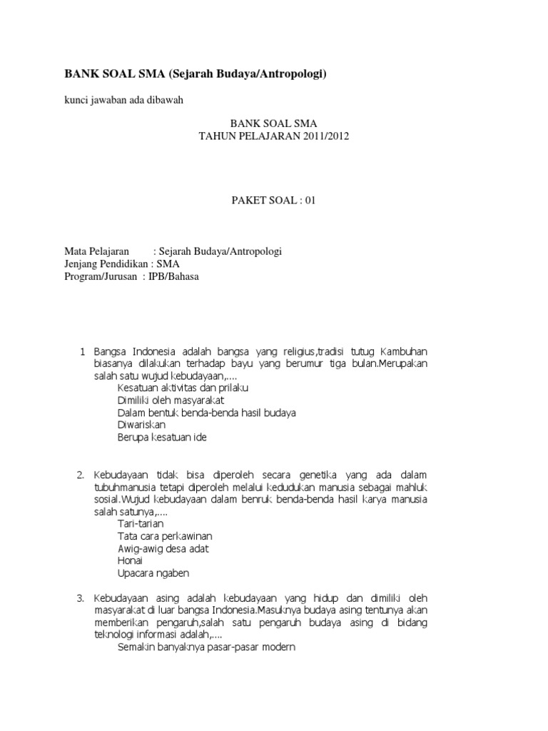 Bank Soal Sma