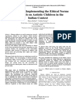 Challenges in Implementing the Ethical Norms in Research on Autistic Children in the Indian Context