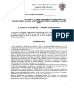 4b Proyecto de Acuerdo Pot Final La Calera 10 Junio 2010