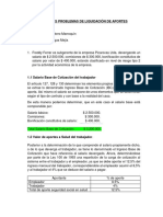 Situaciones Problemas de Liquidación de Aportes