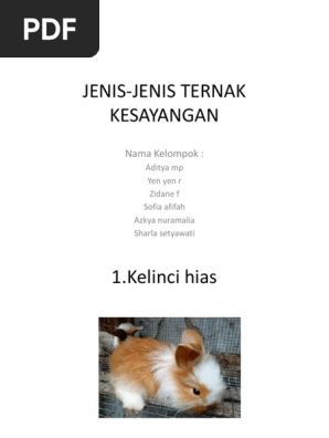 Jenis Jenis Ternak Kesayangan