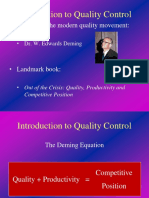 Introduction To Quality Control: - Founder of The Modern Quality Movement