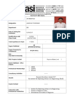 Faculty Bio Data: CH Srinivas