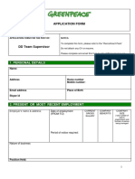 Application Form - DD Team Supervisor
