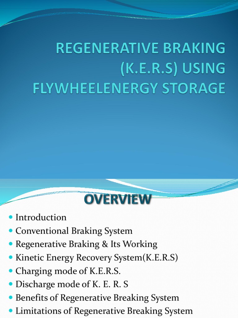 Regenerative Braking System PDF Brake Vehicles