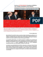 Ollanta Humala Se Reunió Con ANTONIO BRUFAU Presidente de REPSOL y Salomón Lerner, Fundador de HELISUR y Primer Ministro