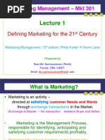 MKT 501 - Lecture 1