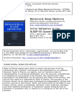 Behavioral Sleep Medicine: To Cite This Article: Victor I. Spoormaker, Ingrid Verbeek, Jan Van Den Bout & Ed