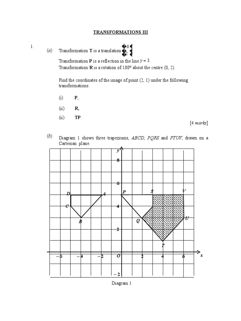 Transformations III | PDF | Cartesian Coordinate System | Space
