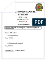Electromechanical Systems (EE - 233) : Project Title: DC Motor Speed Control Using PWM