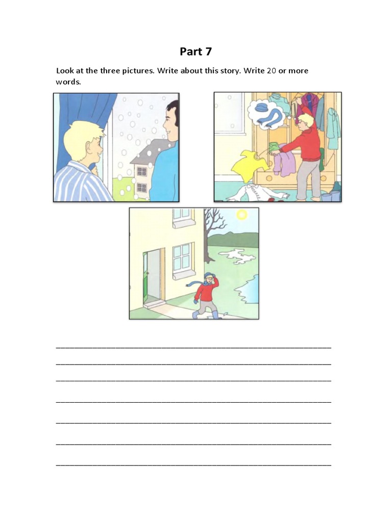Flyers Writing Story Exercise | PDF