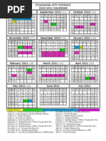 2011-2012 Calendar | PDF | High Schools | Academia