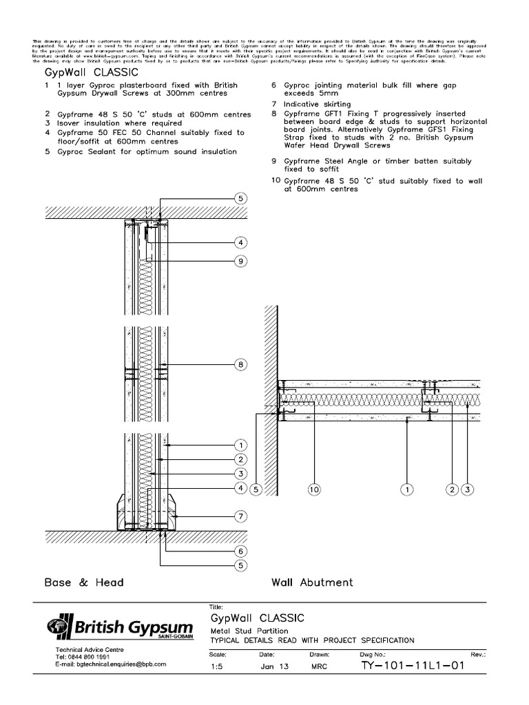 TY10111L101 Base Head and Wall Abutment PDF PDF