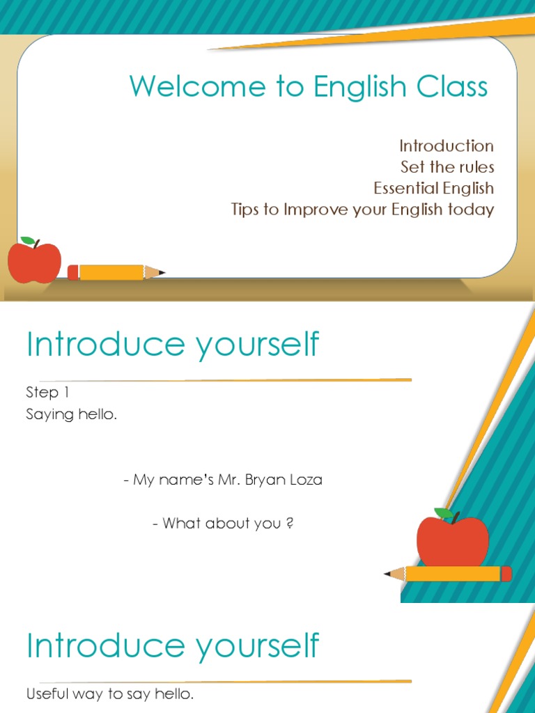 English Class Welcome Class | PDF | English Language | Linguistics