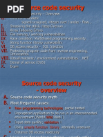 Source Code Security: I. II. I. II. Iii. IV. V. VI. Vii. Viii. IX. X