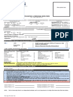 Application & Personal Data Form