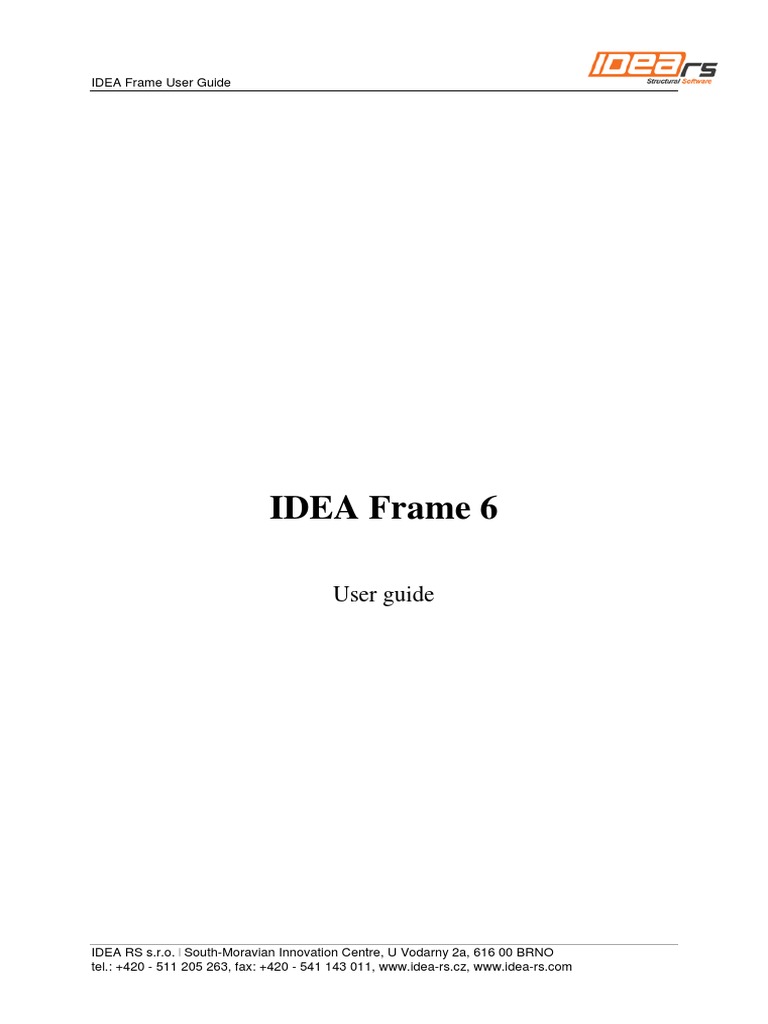 IDEA Frame 6: User Guide | PDF | Cartesian Coordinate System | Button ...