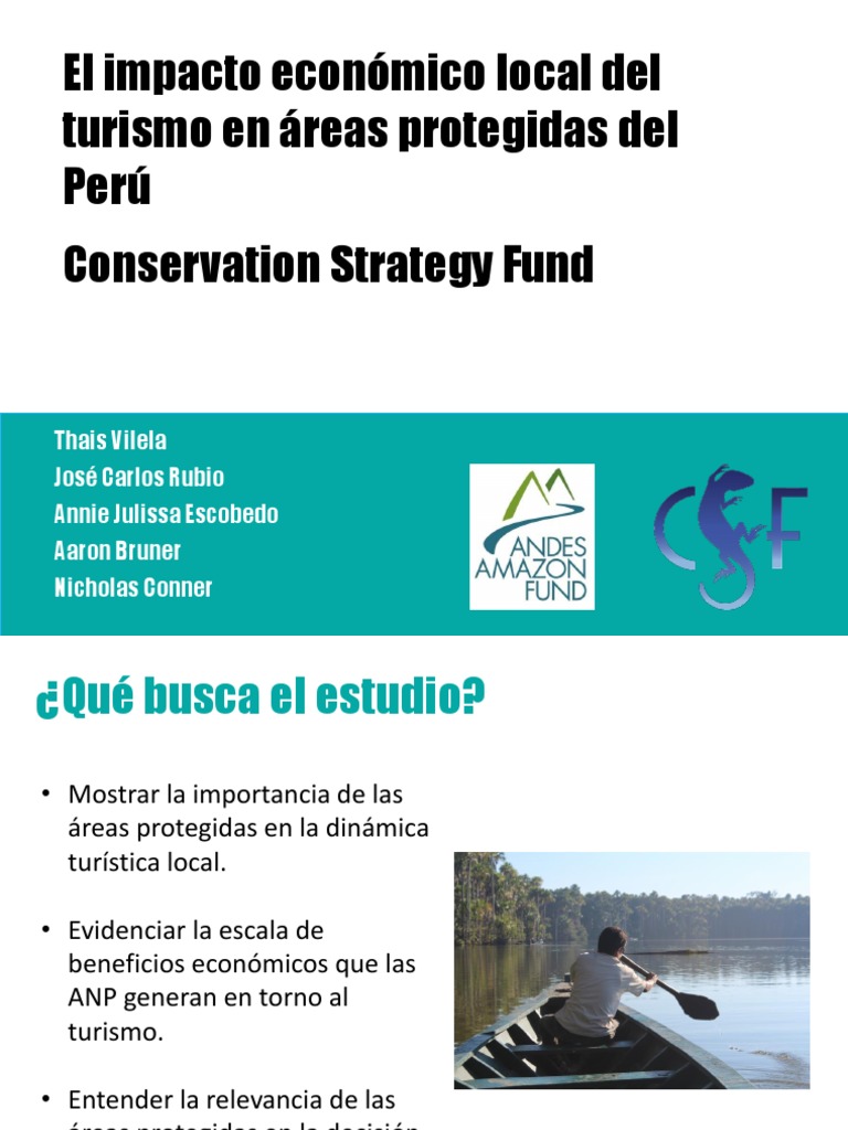 El Impacto Económico Local Del Turismo en Áreas Protegidas Del Perú ...